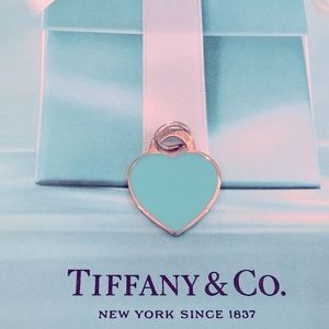 Tiffany & Co Blue Enamel Heart Charm